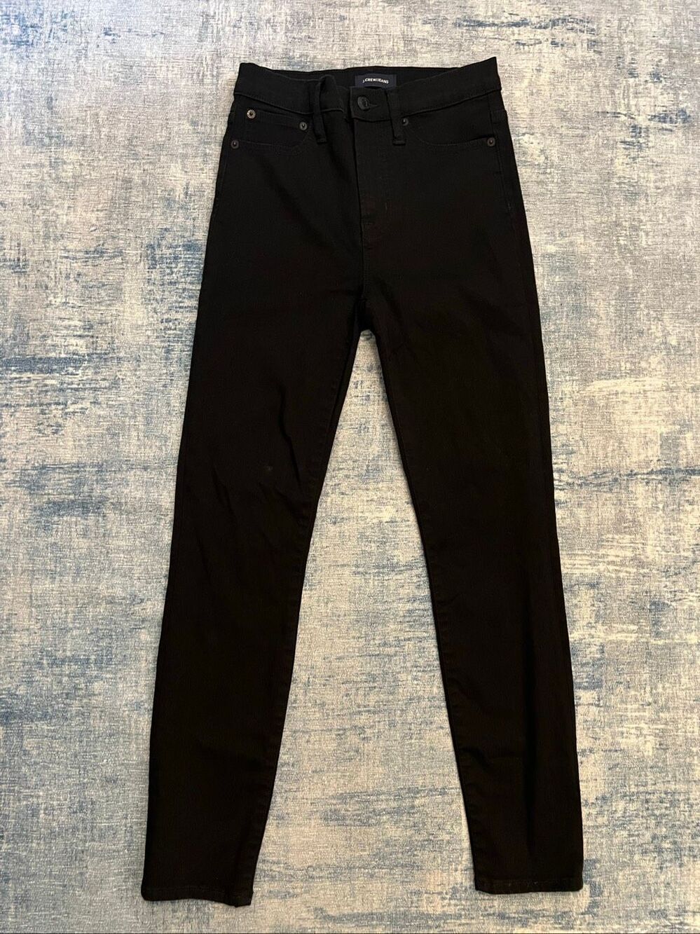 J Crew Black 10" High Rise Toothpick Leg Slim Jeans 25"